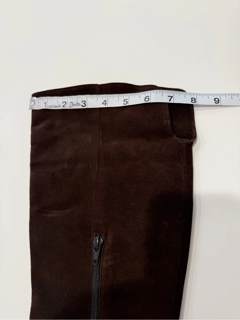 Gabor Women’s Brown Suede Knee-High Boots Riding side Zip size 6 western soft